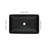 Matte Shell  Glass Rectangular Vessel Bathroom Sink In Black With  Faucet And Pop-Up Drain In Matte Black