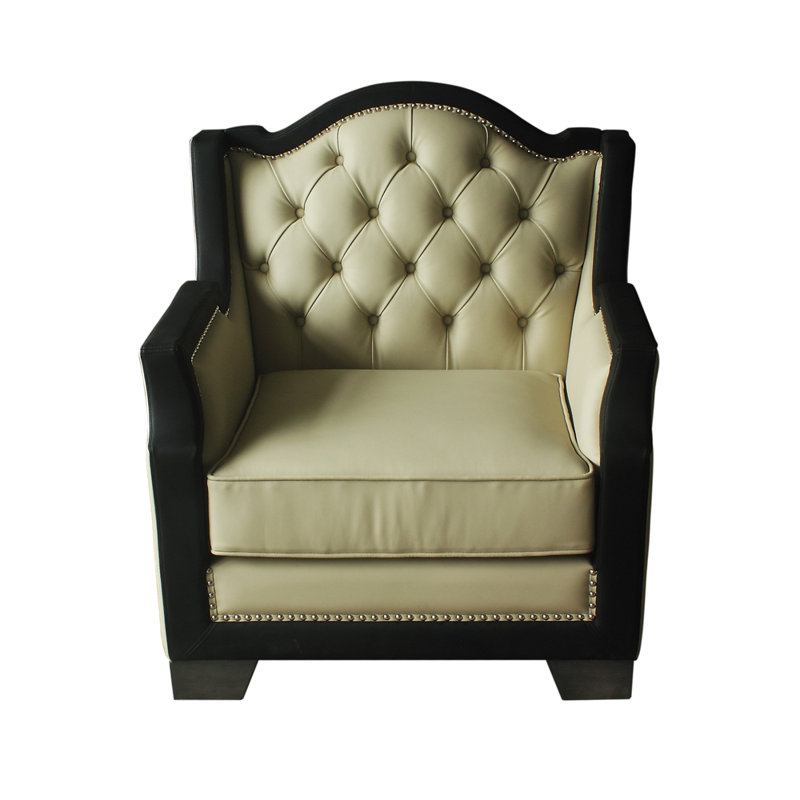 Fauteuil capitonné l 37 po Biskoupky