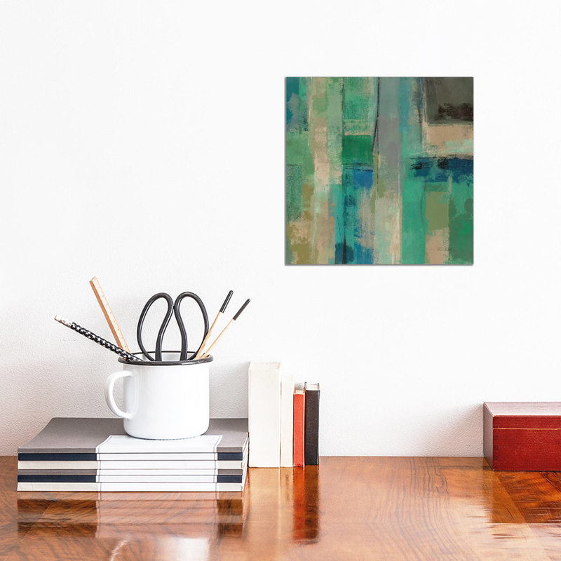 «Emerald Fields II» par Silvia Vassileva - reproduction d'art, Toile tendue, Aucun mat, H 12 po x l 12 po x P 0,75 po
