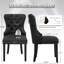 Tufted Upholstered Leather Dining Parsons Chairs-2146859356