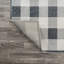 Tapis gris clair / gris foncé / crème délavé à la machine Romae Gingham-837145448