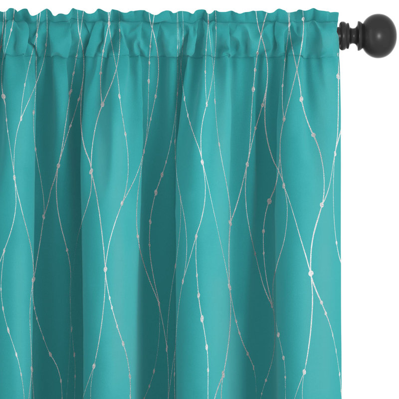 Flurin Room Darkening Curtain Pair, Red, 52" W x 63" L