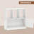 1 PCS Cube Bookcase with Doors, Open Compartments & Cabinet, Modern Display Shelf White-322901085-322901083