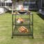 Metal Outdoor Dining Cart With Handle