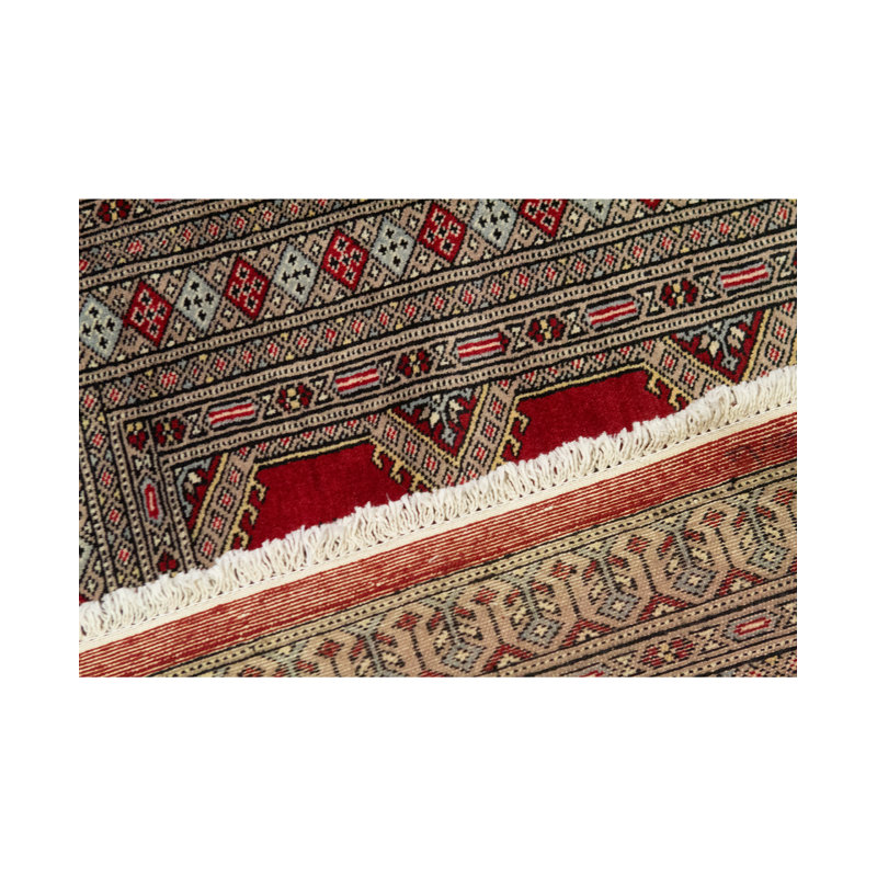 Wool Oriental Area Rug in Red