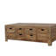 Table basse à 6 tiroirs Natural Sheesham