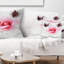 Coussin lombaire rose aquarelle avec greffons