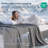 Summer Cooling Comforter, All-Season Silky Smooth Lightweight & Breathable Quilt for Hot Sleepers with Q-Max 0.45 Technology, Temperature Regulating Grey Cooling Blanket for Night Sweating Relief, Available in Queen-1668828884