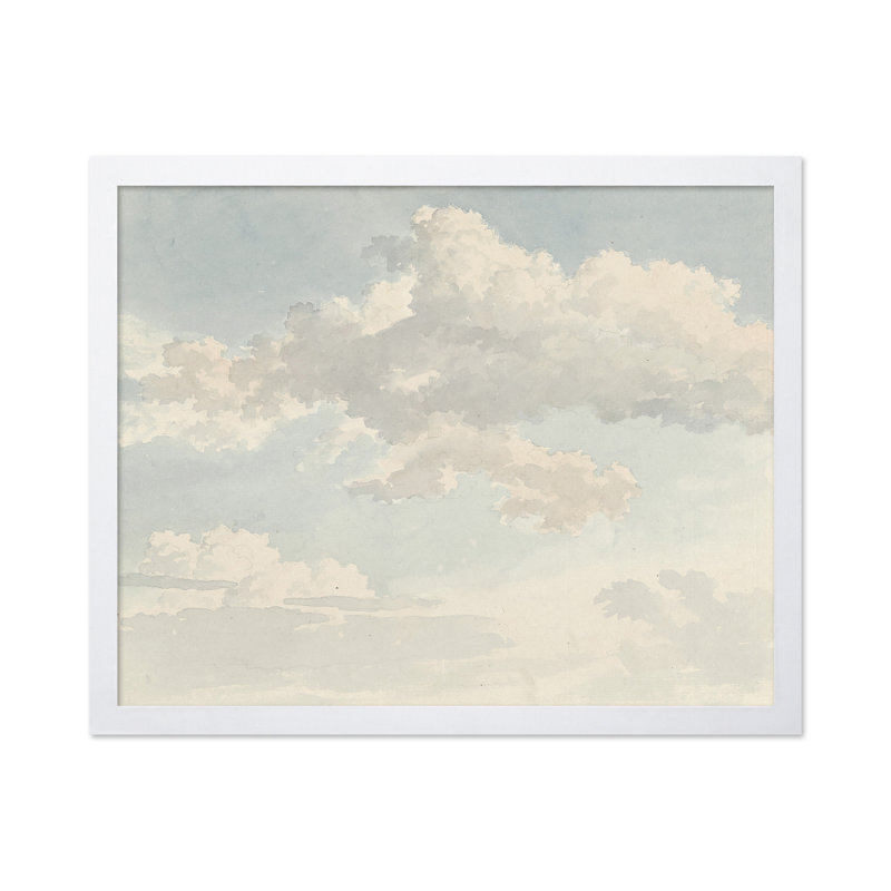 Nuage blanc, Affiche, Encadrement blanc, H 16 po x l 20 po
