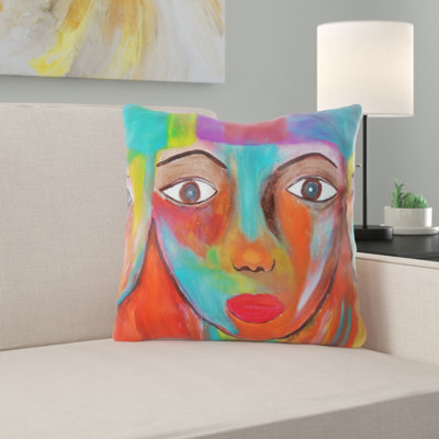 Coussin décoratif à peinture