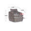 Fauteuil demi-tonneau pivotant l 32,48 po Willenzard-99343760