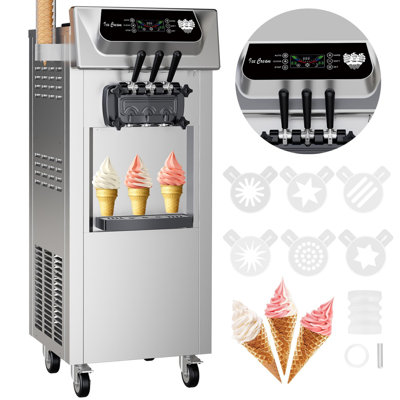 2200W 2+1 Flavour Soft Serve Ice Cream Machine