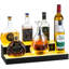 Présentoir à whisky lumineux 2 DEL de 20 pouces avec 256 niveaux de couleur, , RF et contrôle, étagère en acrylique pour 10 bouteilles de vin, , 9 modes statiques 22 modes dynamiques,