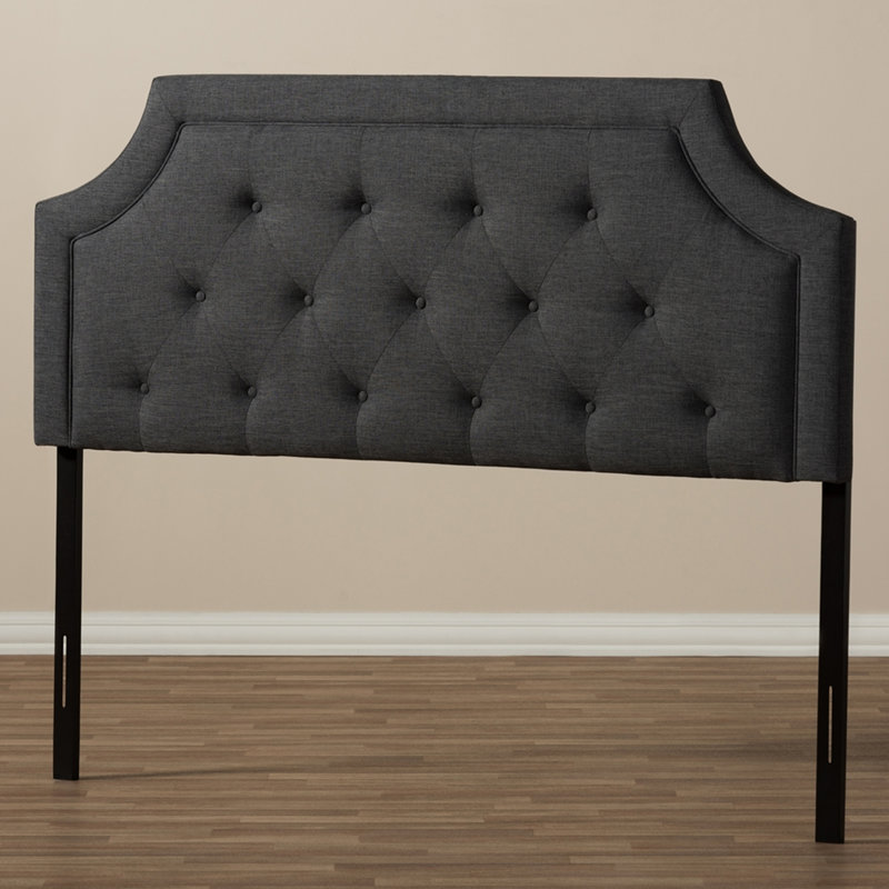 Amery Upholstered Headboard, King, Dark Gray