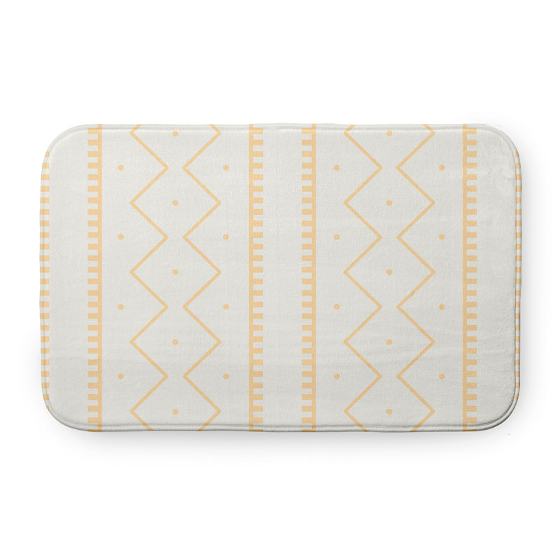Tapis de bain GGG, L 21 po x L 34 po, Jaune
