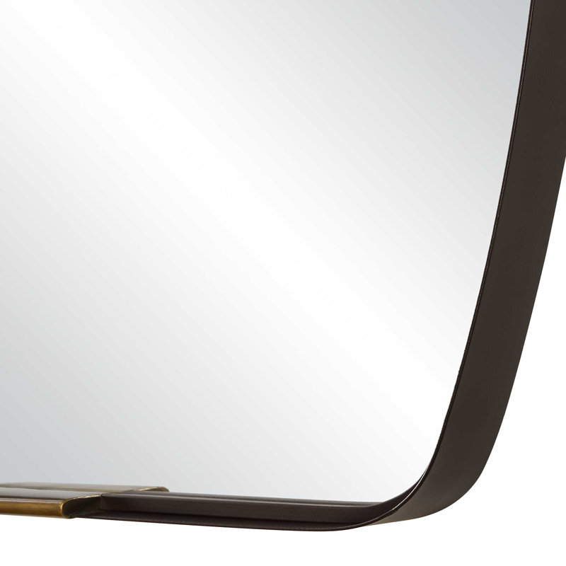 Curved Metal Reversible Accent Wall Mirror