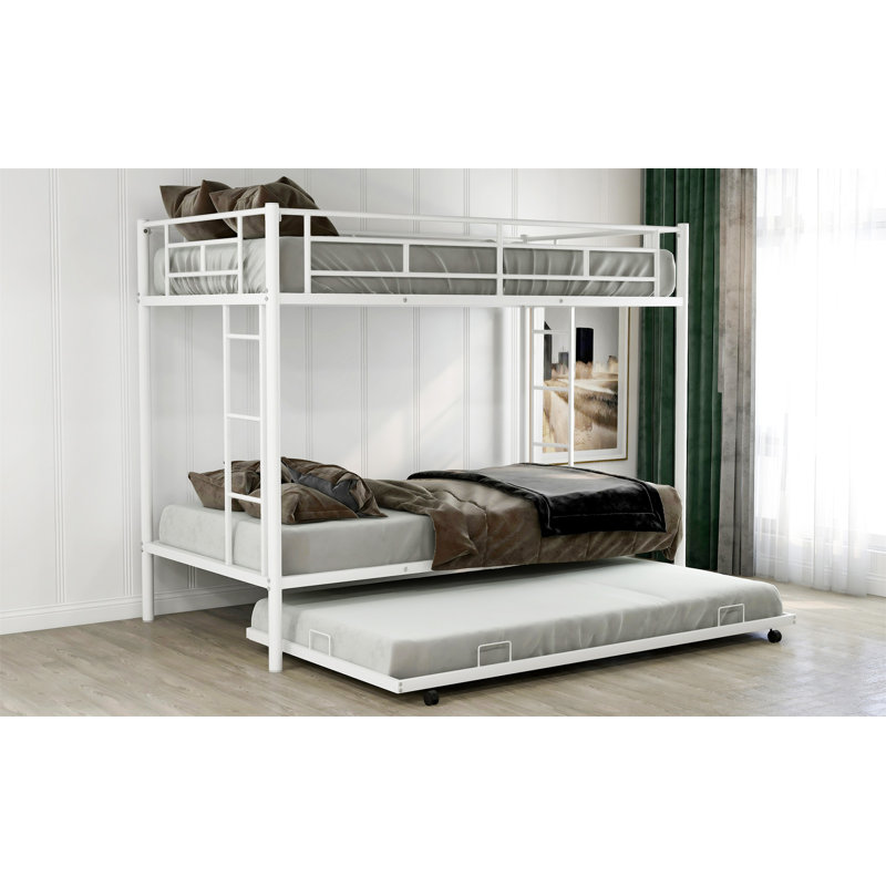 Bunk Bed With Trundle, White