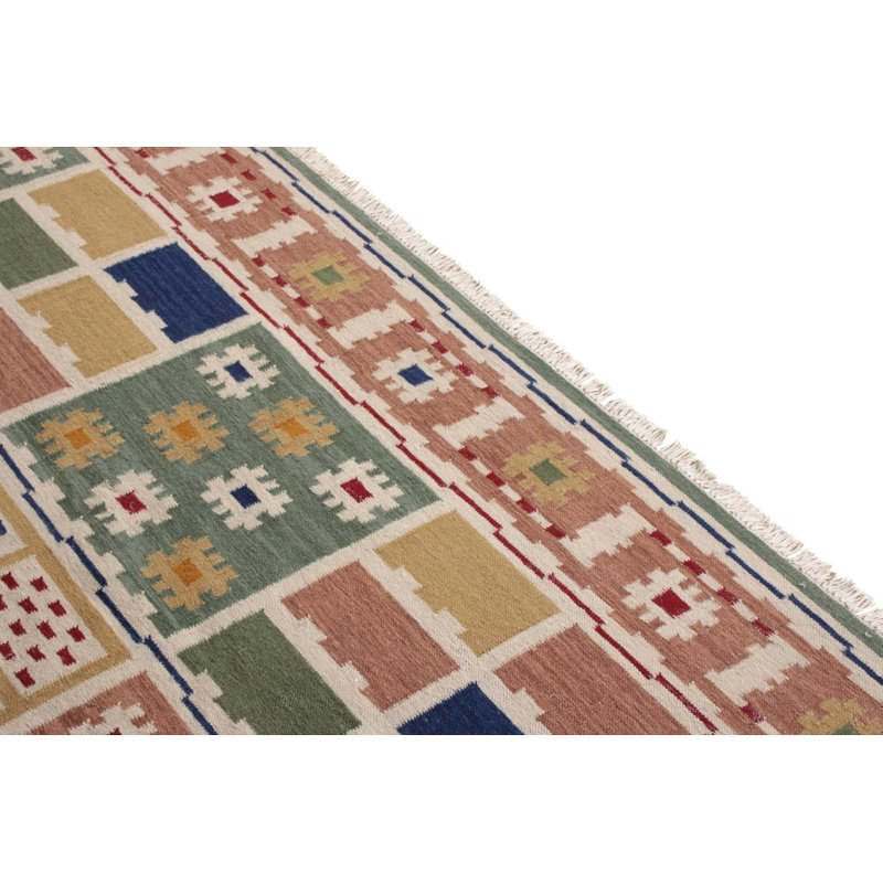 Scandinavian Style Kilim Rug In Multi-Color Geometric Pattern By Rug & Kilim, Rectangle 10' x 14'