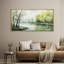 Rustic Countryside " Spring Awakening Gentle River Landscape Pastoral Scene Blossoming Trees Retro Large Wall Decor " by Spring Awakening Gentle River-96074536-111664957