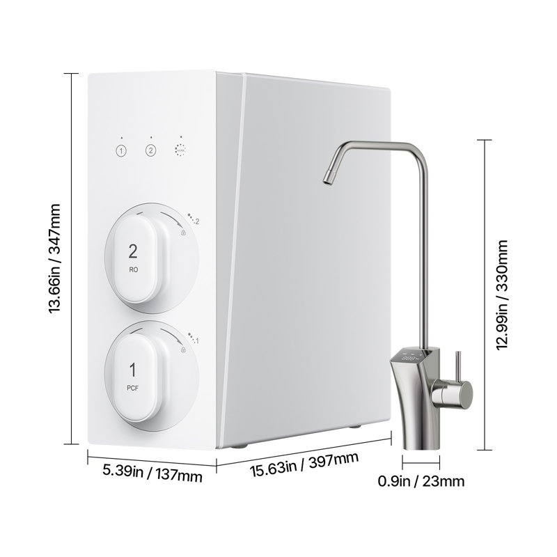 Système d'osmose inversée 600 GPD 8 étages sans réservoir système de filtre à eau sous l'évier