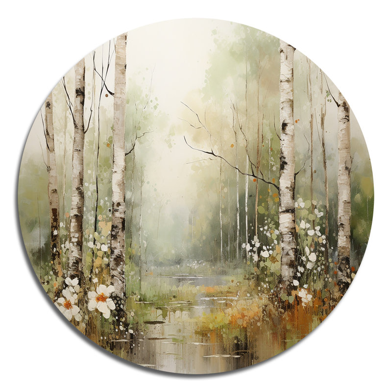Greth - Paysages ronds, art en métal, H 29 po x l 29 po x P 1 po
