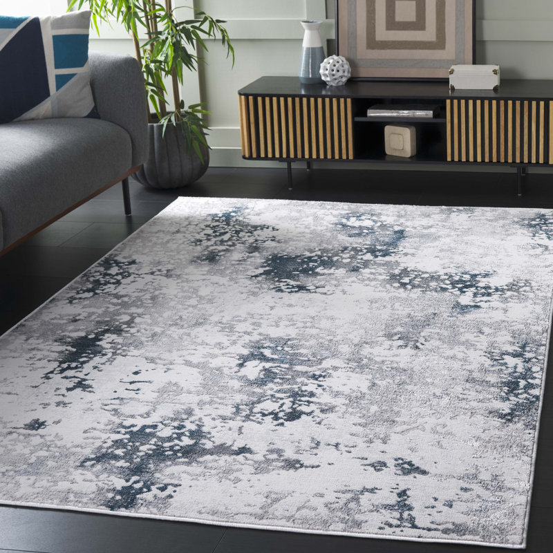 Boarisch Performance Abstract Rug, Rectangle 5'3" x 7'6"