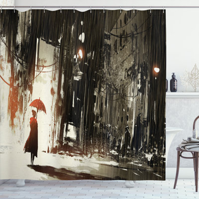 Shower Curtain with Hooks Included