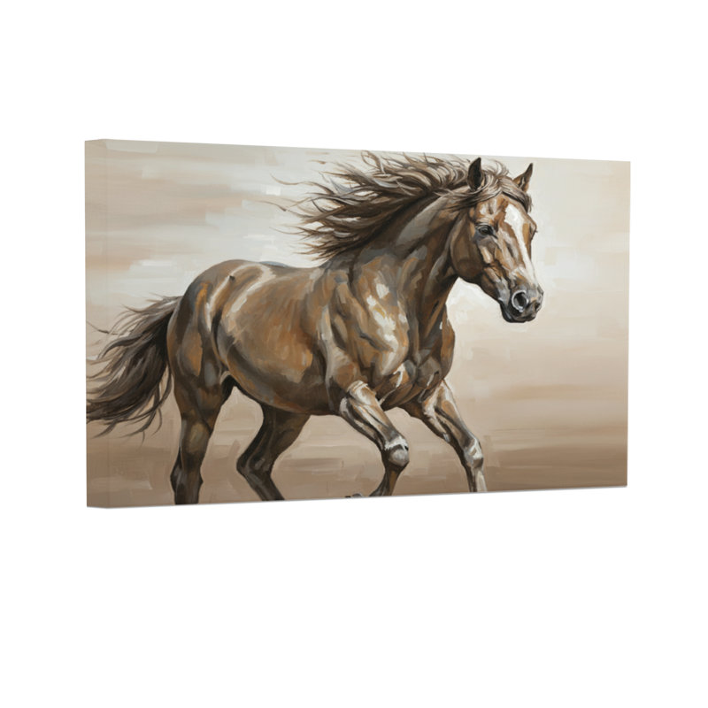 "Animaux qui courent", reproduction d'art sur toile, H 12 po x l 18 po