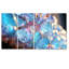 Structure de cristal turquoise - art mural abstrait 4 pièces-1066767301