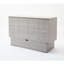 Lit gris avec rangement pratique, matelas en mousse souple et lit pliant avec prise de charge, gris, adaptateur pour bac de rangement-182665200