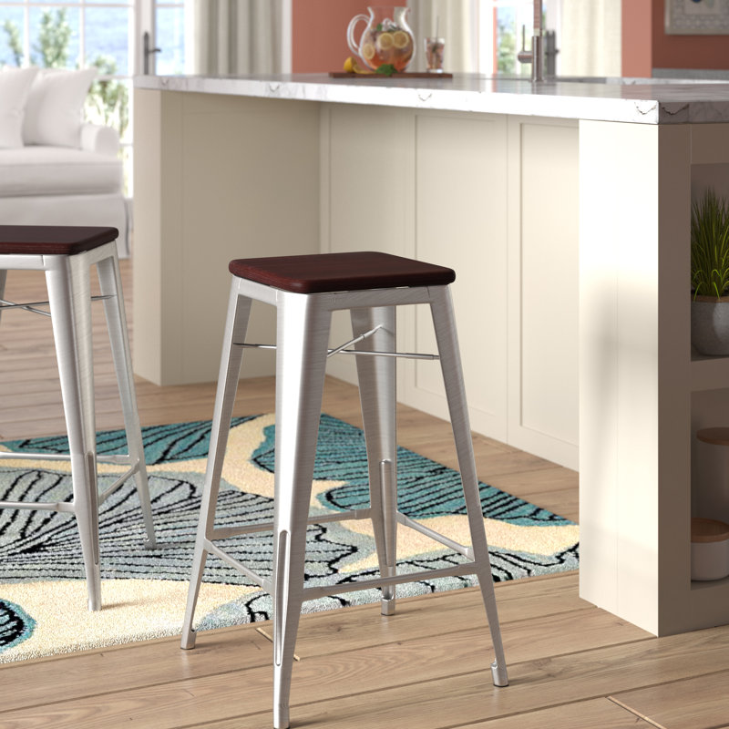 Burlon Steel Counter Stool with Steel Frame