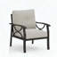 Ensemble de 2 fauteuils en métal toutes saisons avec coussins beiges moelleux, design moderne-420171662-420171663