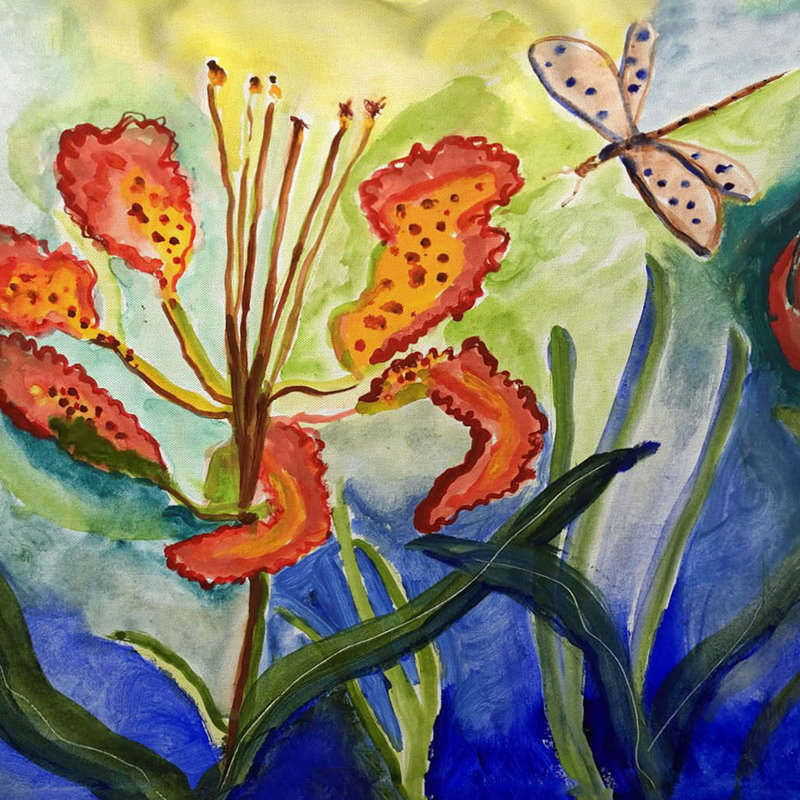 Coussin intérieur / extérieur Tiger Lily