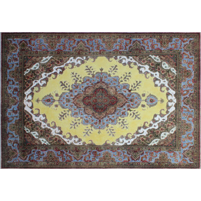 Tapis de zone en laine 7 pi 9 po x 11 pi 4 po kin à la main one-of-a-noué la Acuna