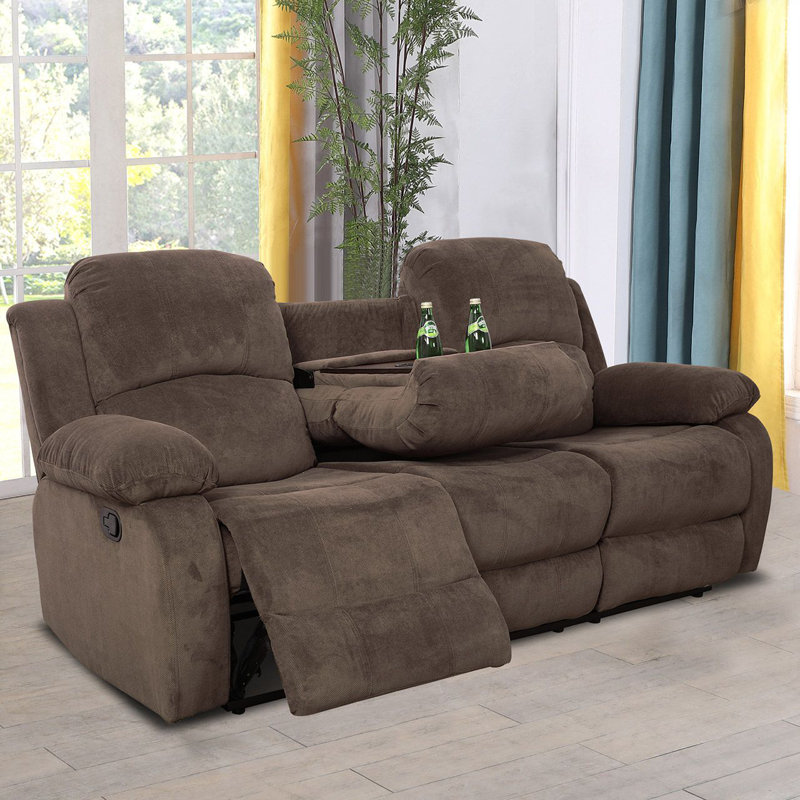 Canapé Soft, Microfibre / microsuède brun