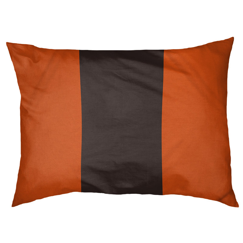 Coussin Cleveland, Grand (l 50 po x P 40 po x H 7 po), Blanc / orange / brun