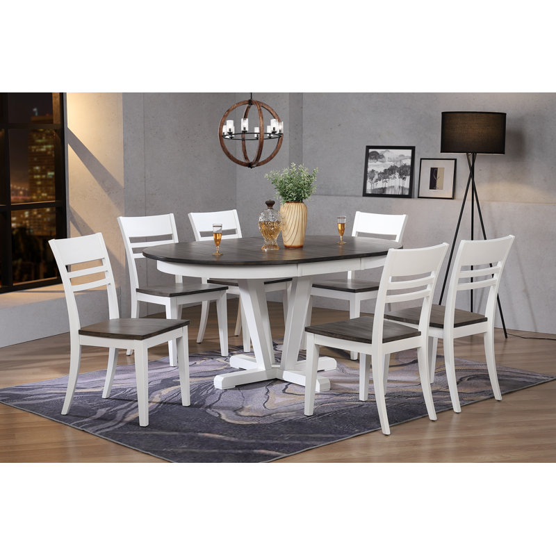 Radka Round 7-Piece Extendable Pedestal Dining Set