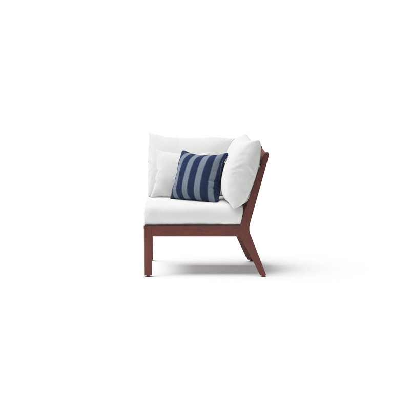 Chaise de coin Minhaj Sunbrella, Sunbrella® à rayures encre centrée