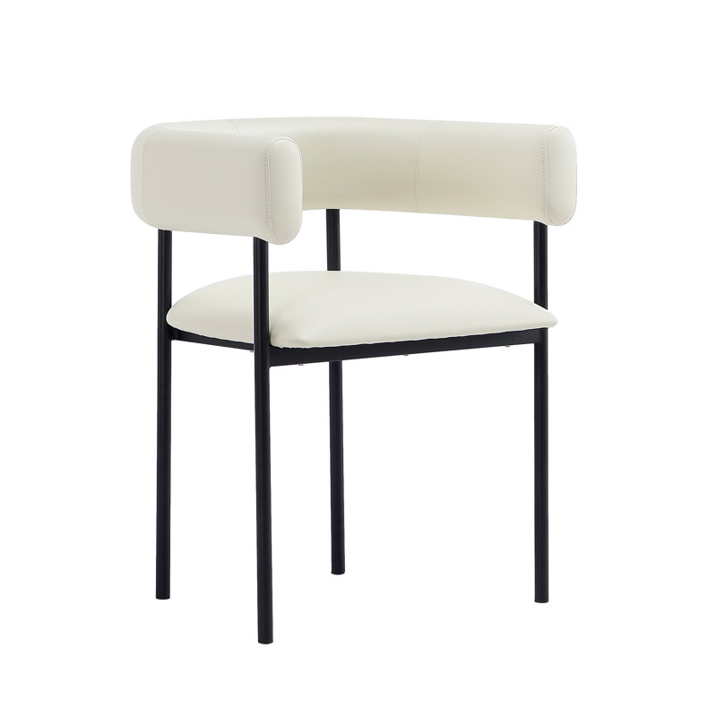 Chaise de salle à manger Onda, Ivoire ivoire
