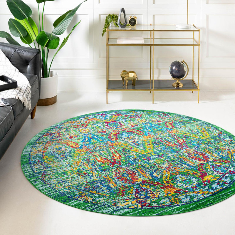 Erkam Oriental Indoor Rug, Round 7'10"