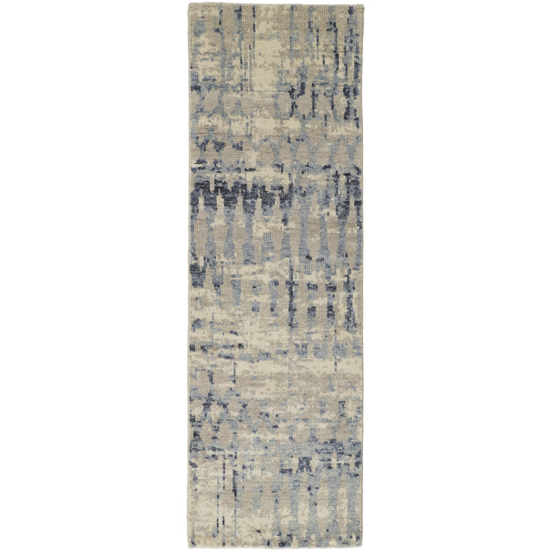 Palomar Wool Abstract Area Rug, Runner 2'6" x 8'