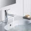 Robinet de salle de bain à un trou Blossom - Robinet de lavabo à poignée simple en laiton massif avec bec à arc élevé, cartouche anti-goutte et tuyau d'alimentation en eau-49185338-26720409