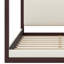 Élégante base de lit à baldaquin avec tête de lit rembourrée pour une chambre luxueuse-129942420-129942421