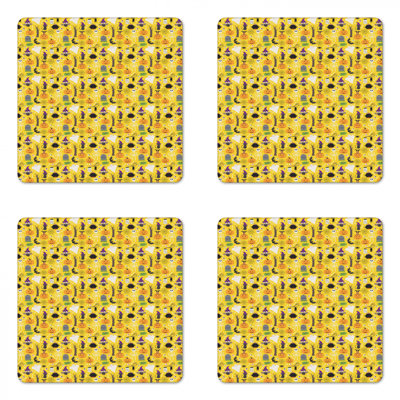 Square 4 Piece Coaster Set