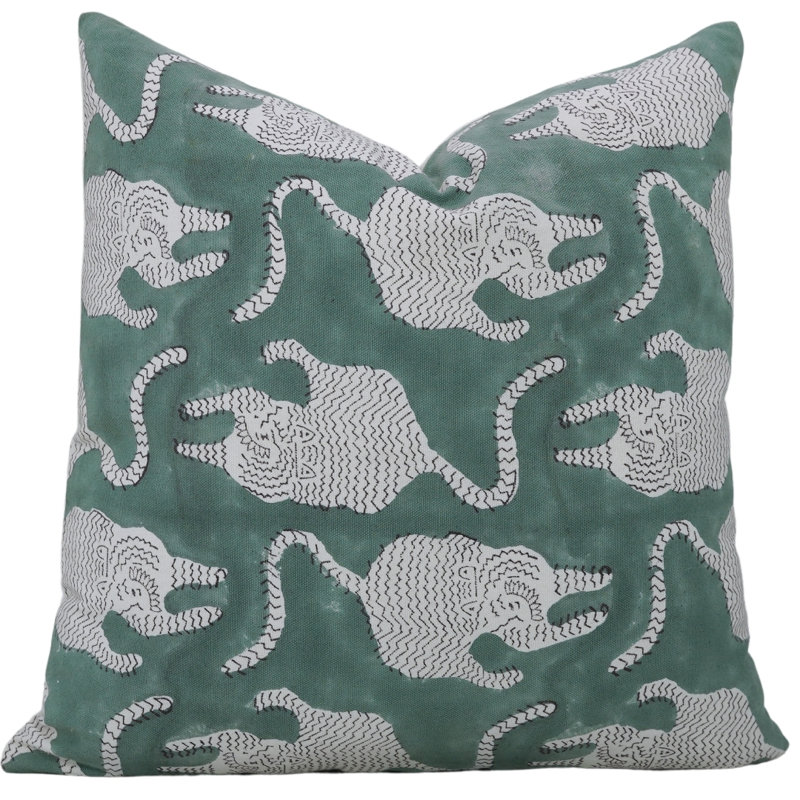 Housse de coussin Boho Block Print 26X26, Carrée, H 26 po x l 26 po