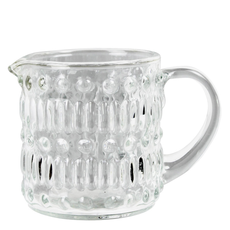 Pitcher, Glass - Dot & Dash  8 Oz Capacity