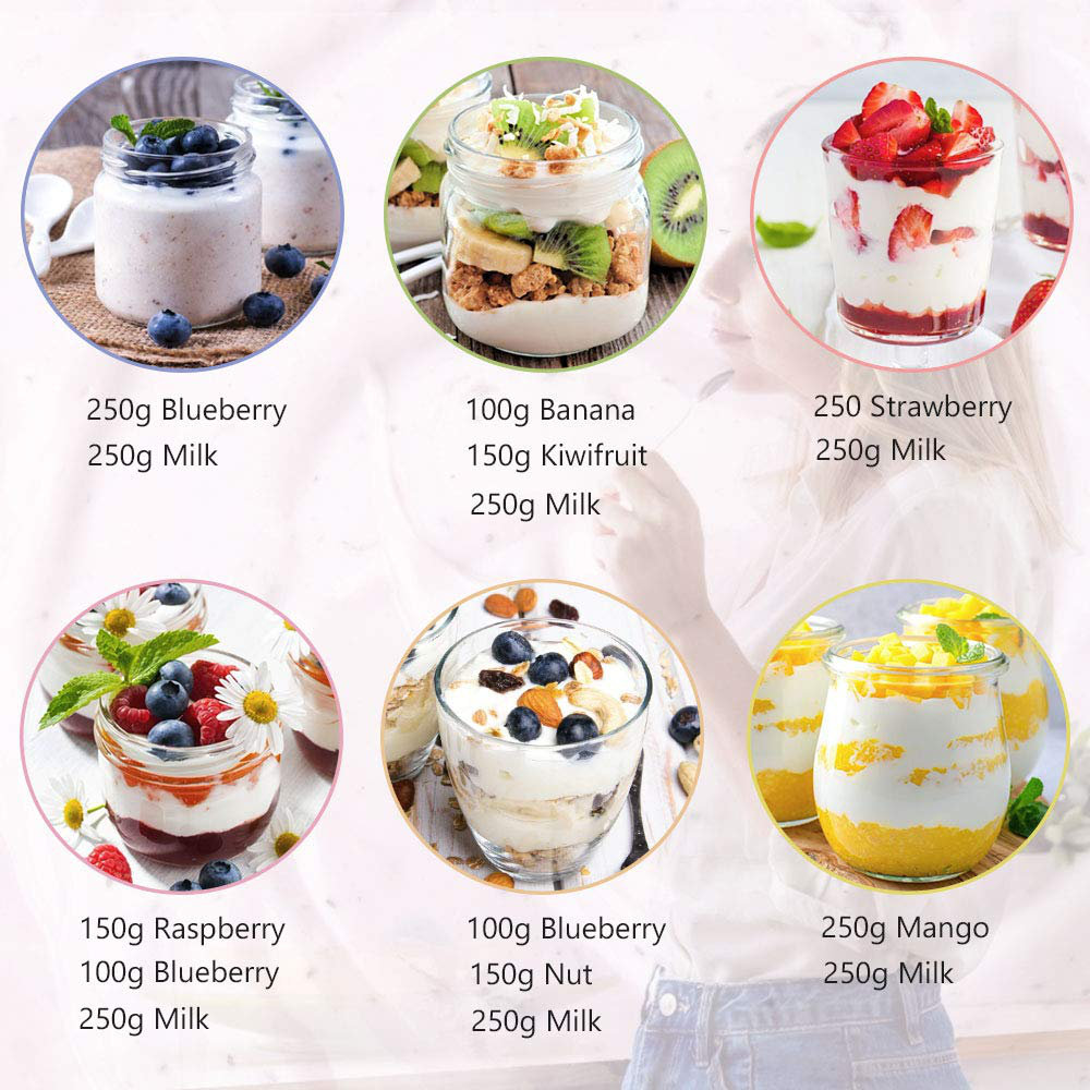 Euro Cuisine Glass Yogurt Jars, Set of 8