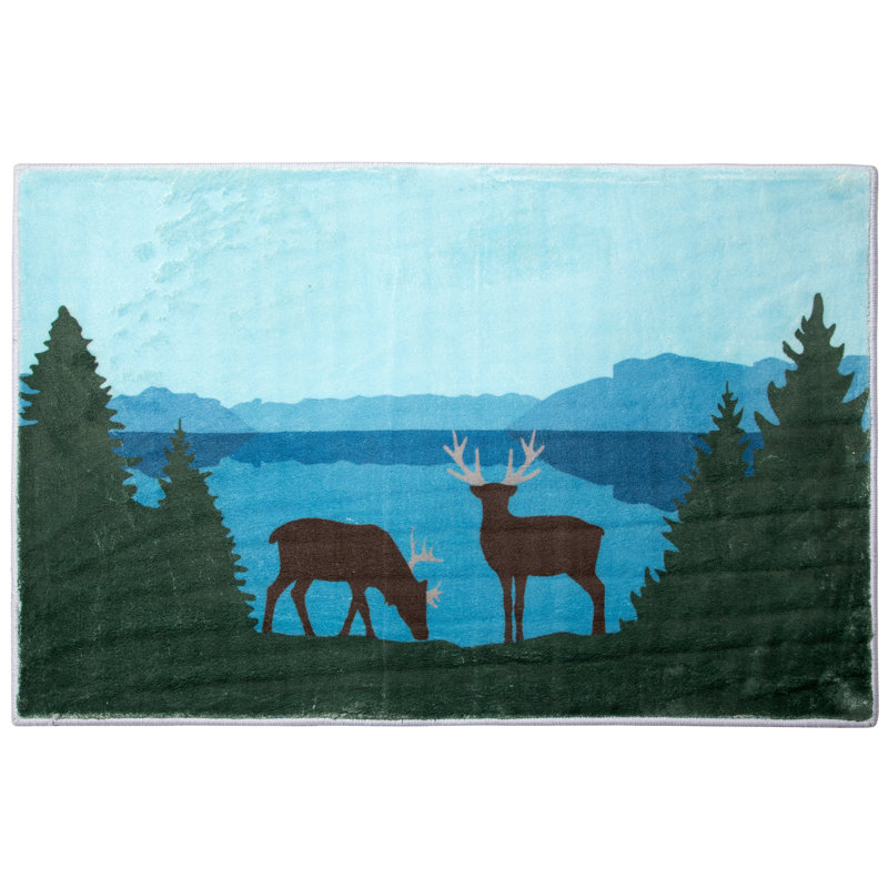 Tapis Deer Scene 2x3