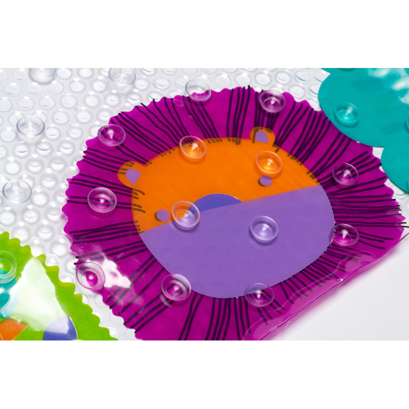 Animal Kingdom Childrens Bath Mat Non Slip Oval 