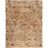 Hand-Knotted High-Quality Ivory Area Rug